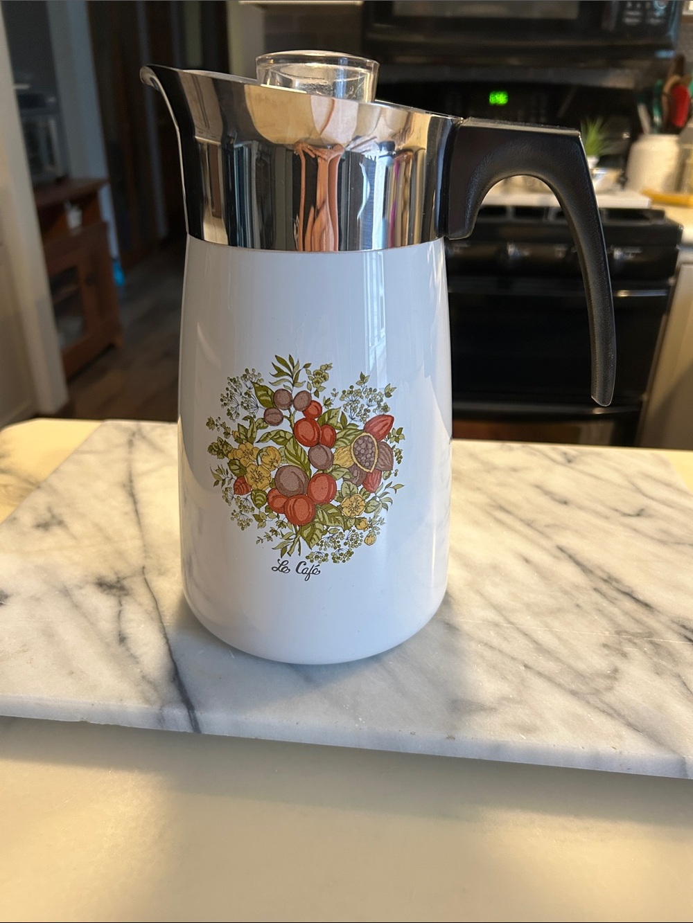Vintage Corning Ware Spice of Life “ Le Cafe” Stove Top Percolator